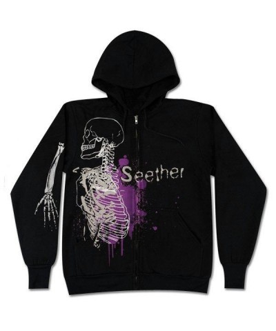 Seether Skeleton Splatter Hoodie $13.95 Sweatshirts