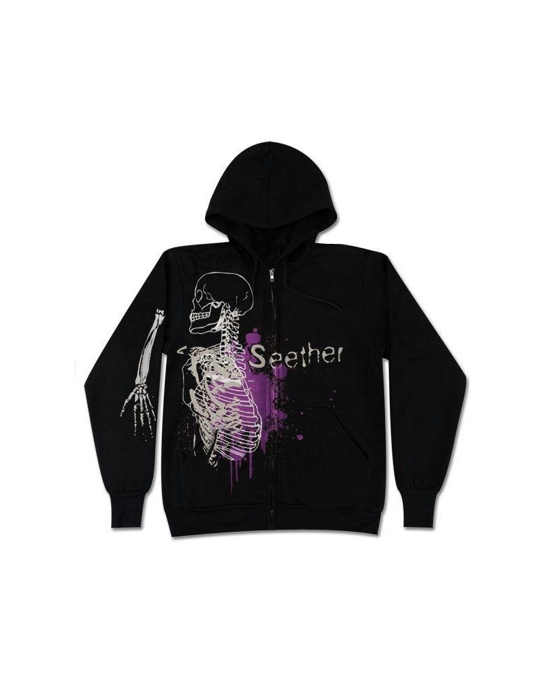 Seether Skeleton Splatter Hoodie $13.95 Sweatshirts