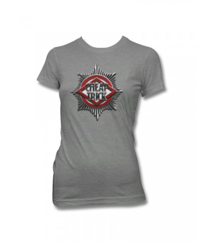 Cheap Trick Badge Women's T-Shirt - Heather Grey $8.50 Shirts