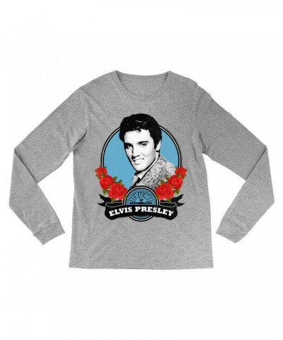 Elvis Presley Sun Records Long Sleeve Shirt | In Roses Distressed Sun Records Shirt $14.98 Shirts