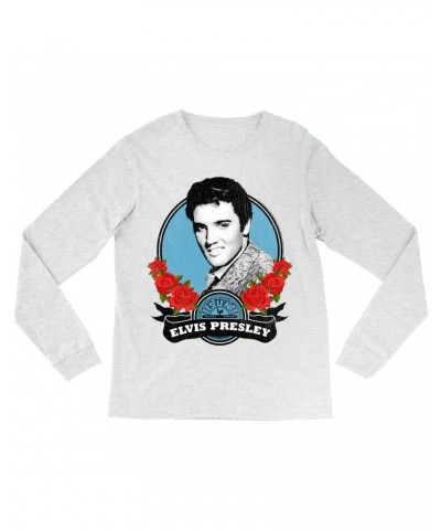 Elvis Presley Sun Records Long Sleeve Shirt | In Roses Distressed Sun Records Shirt $14.98 Shirts