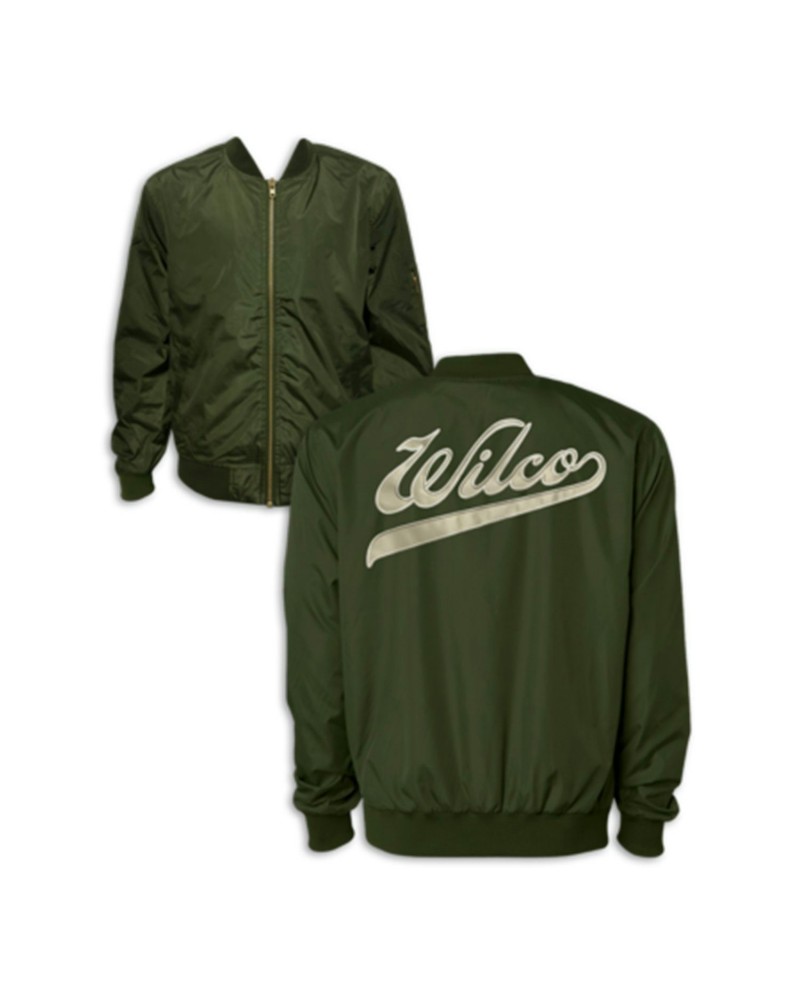 Wilco Script Bomber Jacket (Green) $30.68 Outerwear