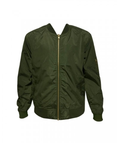 Wilco Script Bomber Jacket (Green) $30.68 Outerwear