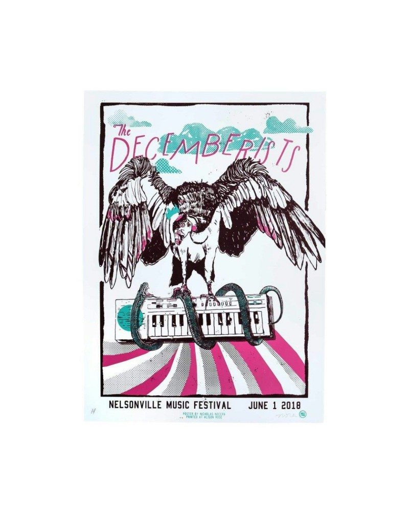 The Decemberists At Nelsonville Music Festival June 1st 2018 Poster $14.10 Decor