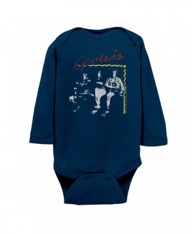 Genesis Long Sleeve Bodysuit | Abacab Album Design Distressed Bodysuit $12.20 Shirts