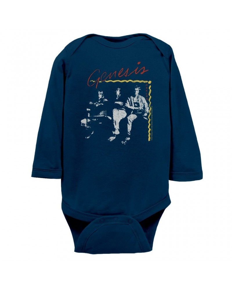 Genesis Long Sleeve Bodysuit | Abacab Album Design Distressed Bodysuit $12.20 Shirts