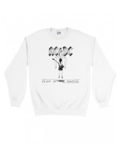 AC/DC Sweatshirt | Flick Of The Switch Album Sketch Sweatshirt $10.83 Sweatshirts