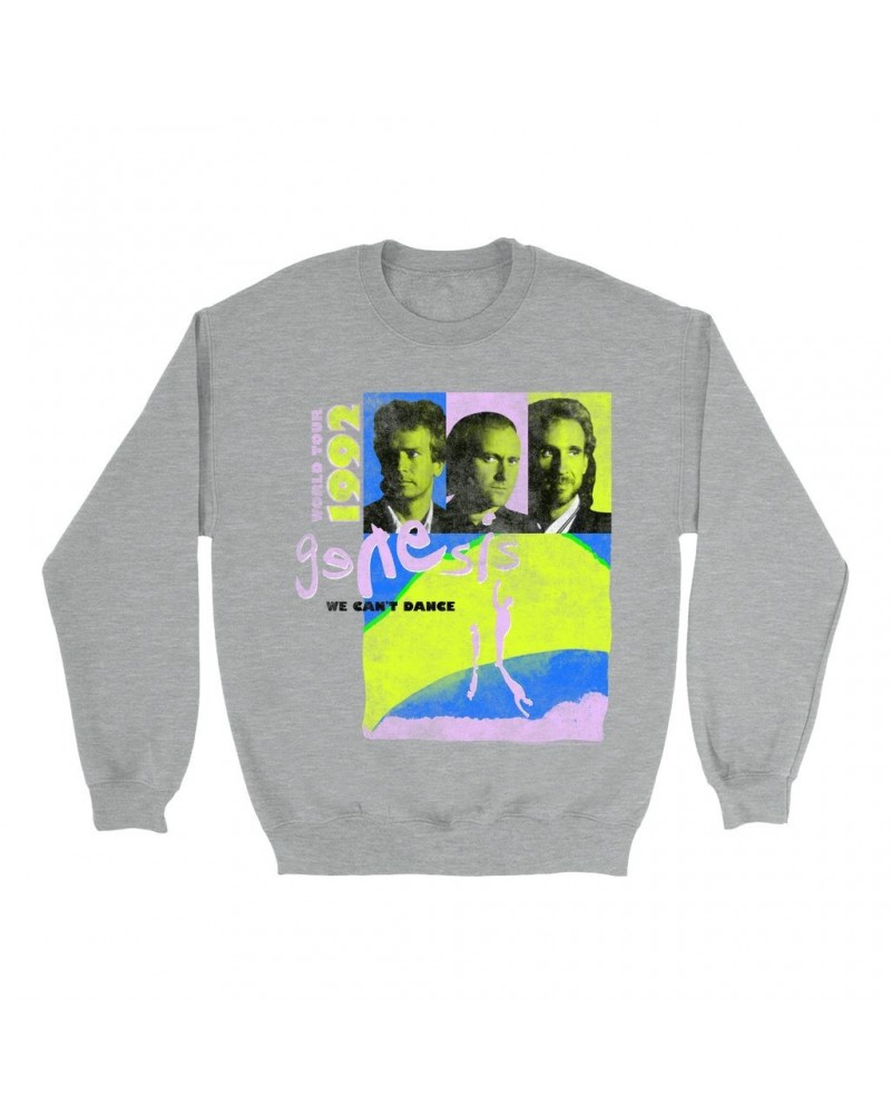 Genesis Sweatshirt | Neon We Can't Dance World Tour 1992 Sweatshirt $11.18 Sweatshirts