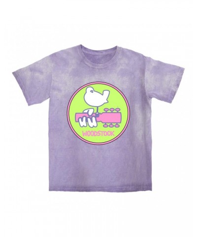 Woodstock T-shirt | Neon Pastel Ombre Logo Design Color Blast Shirt $9.28 Shirts