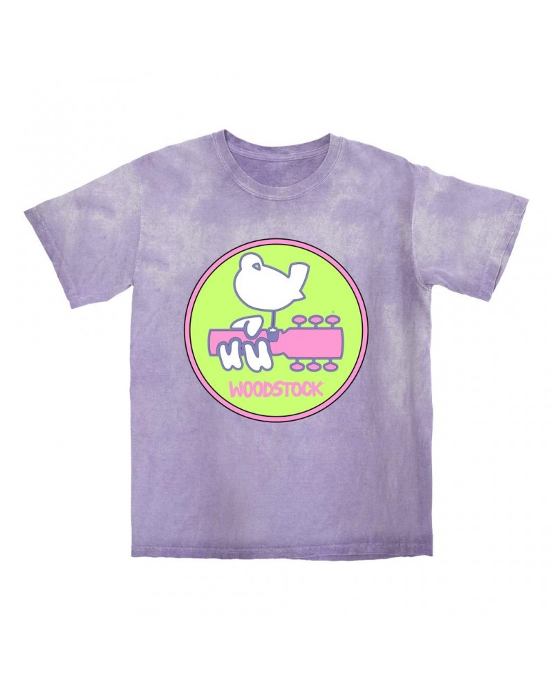 Woodstock T-shirt | Neon Pastel Ombre Logo Design Color Blast Shirt $9.28 Shirts