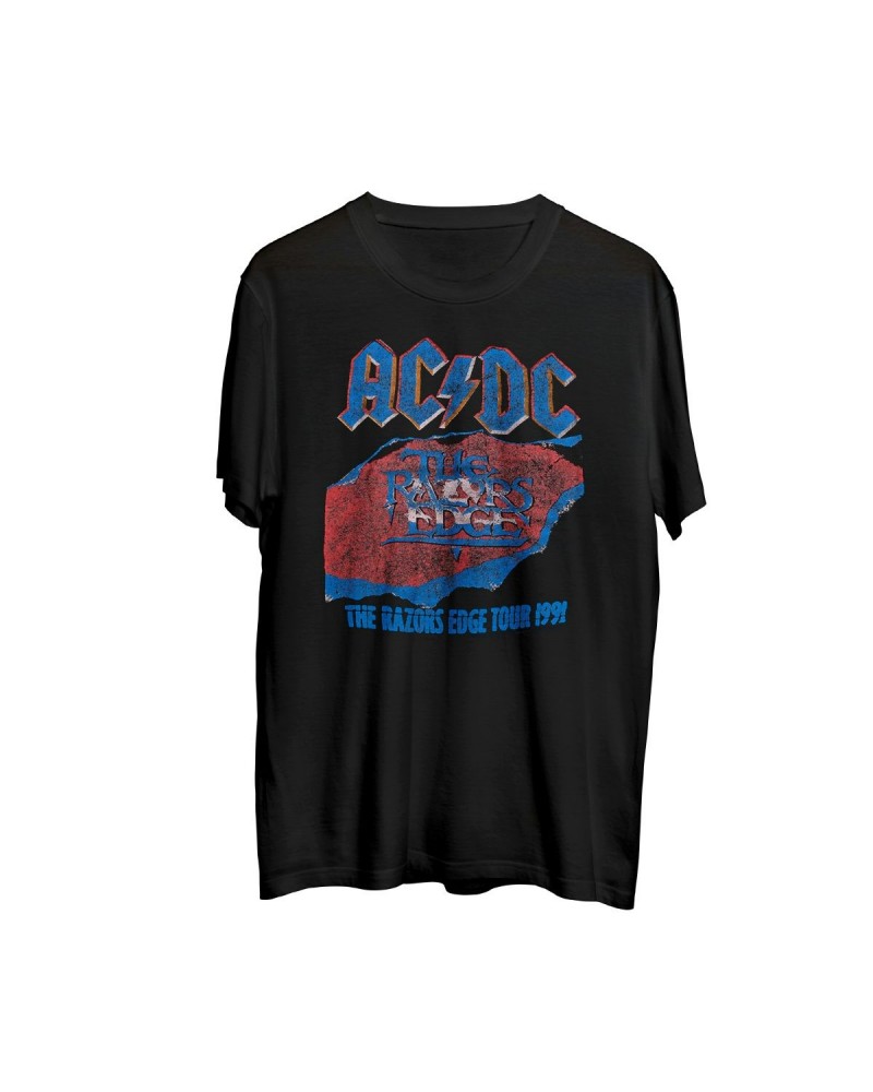 AC/DC Razors Edge Tour 1991 Black T-Shirt $12.24 Shirts