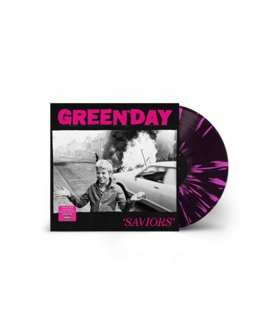 Green Day SAVIORS Lt Ed Store Exclusive Black Ice w Hot Pink Splatter Vinyl LP $9.41 Vinyl