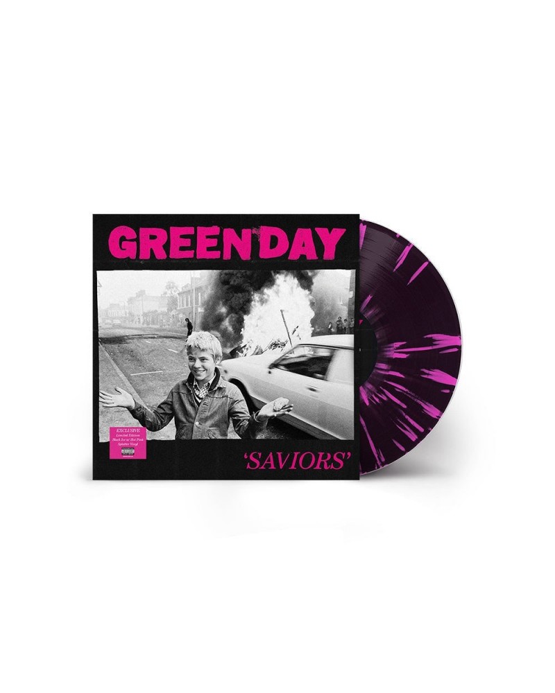 Green Day SAVIORS Lt Ed Store Exclusive Black Ice w Hot Pink Splatter Vinyl LP $9.41 Vinyl