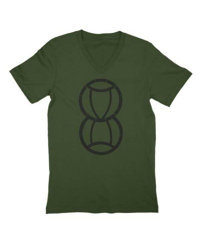 Bright Eyes Hourglass V-Neck T-Shirt - Olive $4.80 Shirts