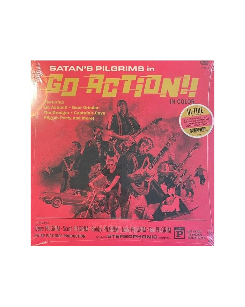 Satan's Pilgrims GO ACTION!! (METALLIC GOLD SWIRL VINYL) Vinyl Record $10.40 Vinyl