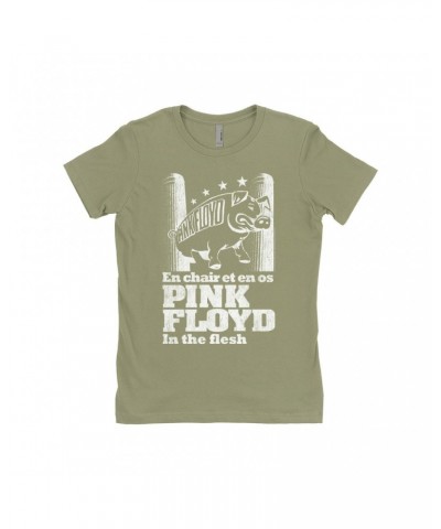 Pink Floyd Ladies' Boyfriend T-Shirt | In The Flesh Concert en Français Design Shirt $11.23 Shirts