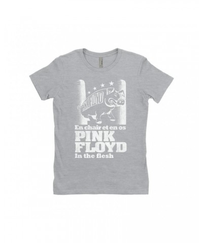 Pink Floyd Ladies' Boyfriend T-Shirt | In The Flesh Concert en Français Design Shirt $11.23 Shirts