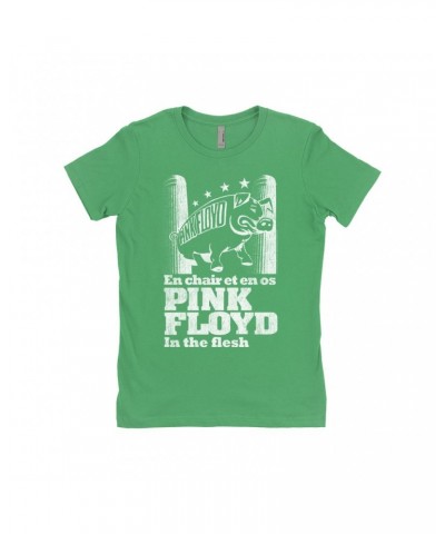 Pink Floyd Ladies' Boyfriend T-Shirt | In The Flesh Concert en Français Design Shirt $11.23 Shirts