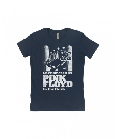 Pink Floyd Ladies' Boyfriend T-Shirt | In The Flesh Concert en Français Design Shirt $11.23 Shirts