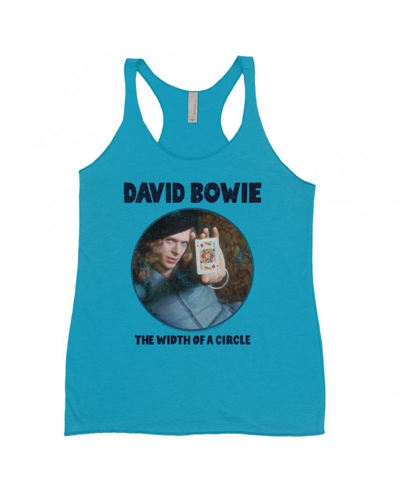 David Bowie Ladies' Tank Top | The Width Of A Circle Album Image Distressed Shirt $11.87 Shirts