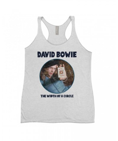 David Bowie Ladies' Tank Top | The Width Of A Circle Album Image Distressed Shirt $11.87 Shirts