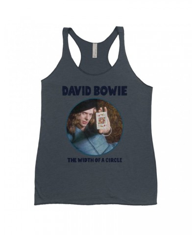 David Bowie Ladies' Tank Top | The Width Of A Circle Album Image Distressed Shirt $11.87 Shirts