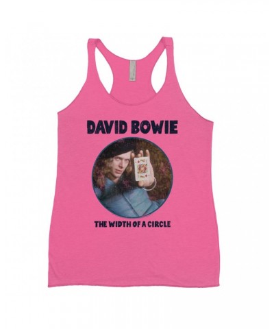 David Bowie Ladies' Tank Top | The Width Of A Circle Album Image Distressed Shirt $11.87 Shirts