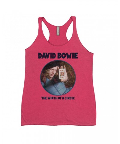 David Bowie Ladies' Tank Top | The Width Of A Circle Album Image Distressed Shirt $11.87 Shirts