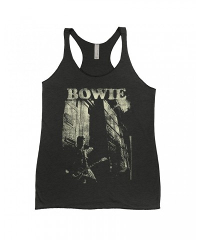 David Bowie Ladies' Tank Top | With Guitar Distressed Shirt $9.84 Shirts