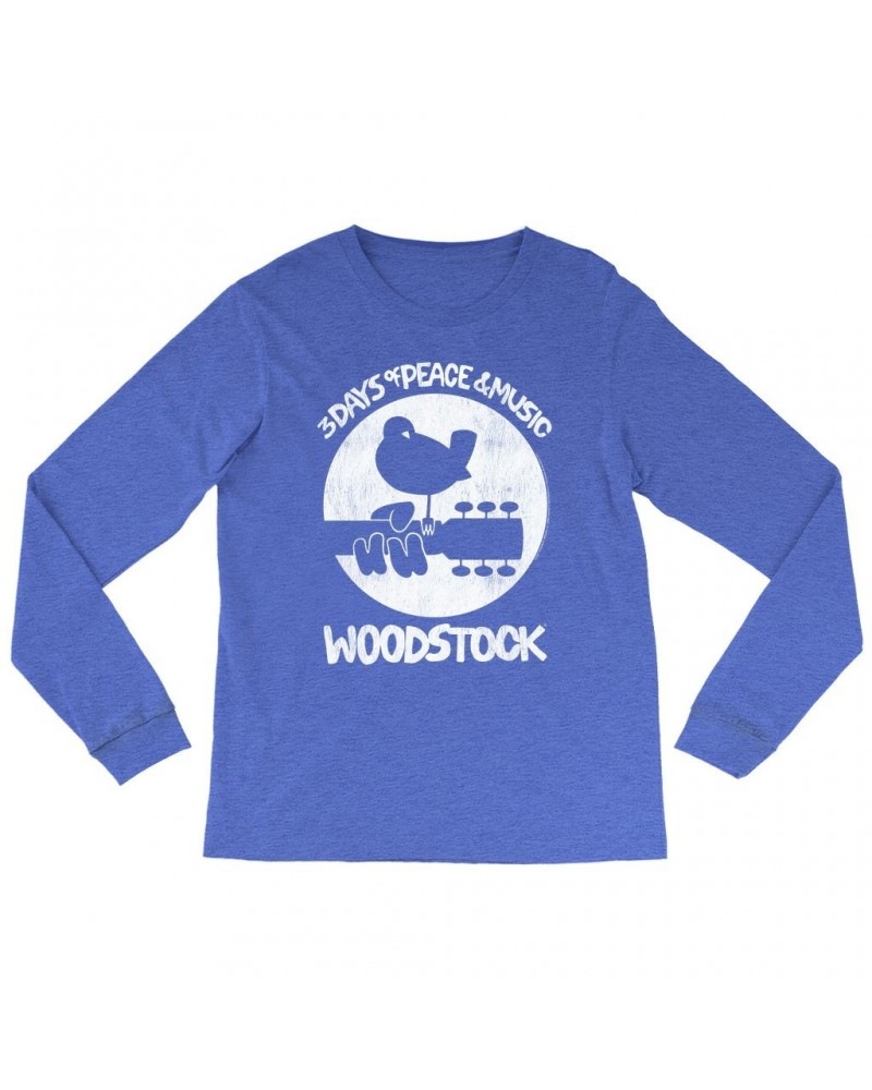 Woodstock Heather Long Sleeve Shirt | Bird And Guitar All In White Shirt $11.68 Shirts