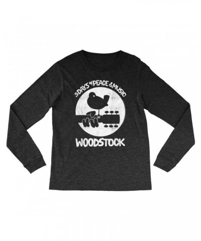 Woodstock Heather Long Sleeve Shirt | Bird And Guitar All In White Shirt $11.68 Shirts