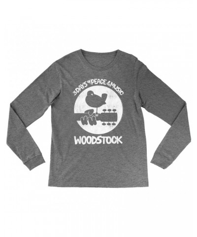 Woodstock Heather Long Sleeve Shirt | Bird And Guitar All In White Shirt $11.68 Shirts