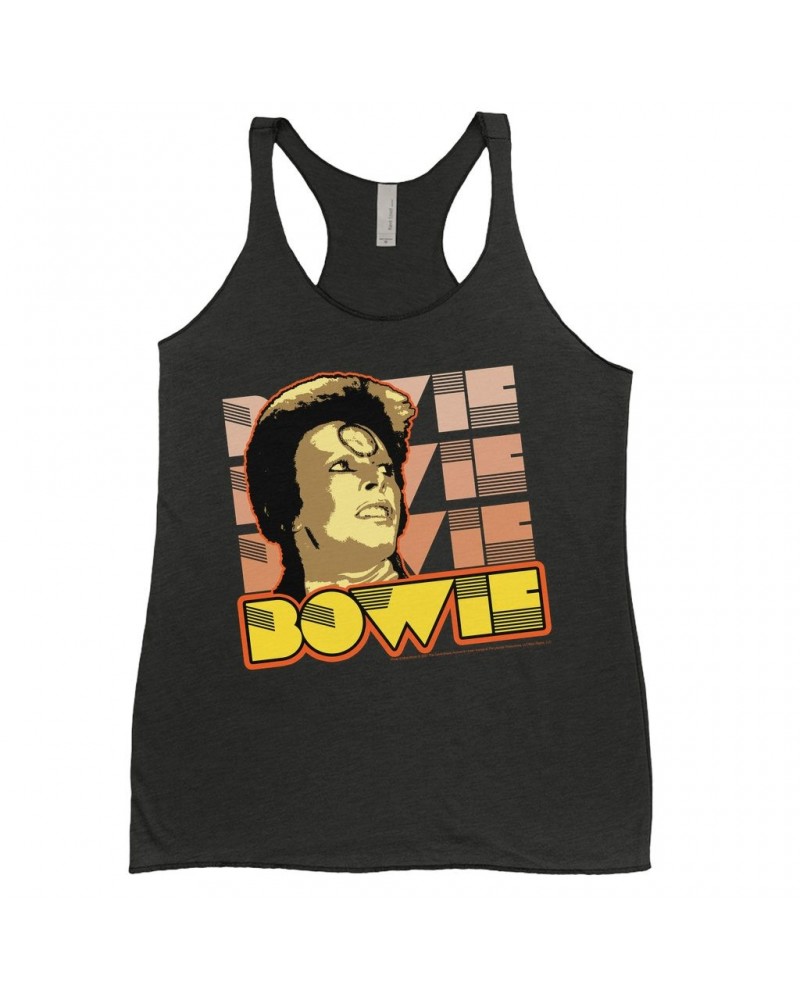 David Bowie Ladies' Tank Top | Ziggy Stardust Close Up Retro Shirt $11.29 Shirts