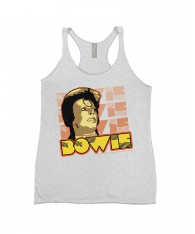 David Bowie Ladies' Tank Top | Ziggy Stardust Close Up Retro Shirt $11.29 Shirts