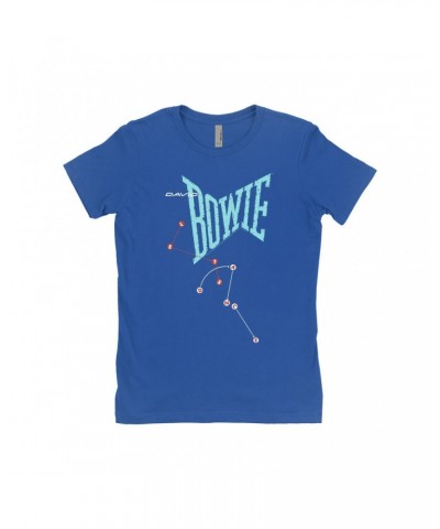 David Bowie Ladies' Boyfriend T-Shirt | Let's Dance Logo Shirt $7.98 Shirts