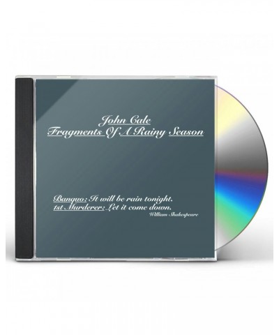 John Cale FRAGMENTS OF A RAINY SEASON CD $8.59 CD