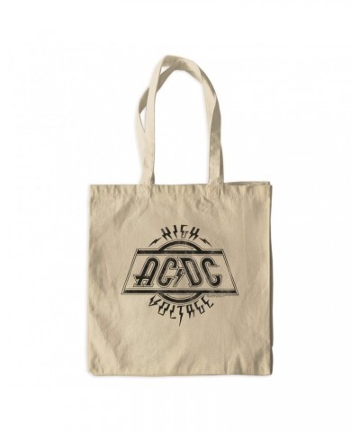 AC/DC Canvas Tote Bag | High Voltage Logo Distressed Bag $5.42 Bags