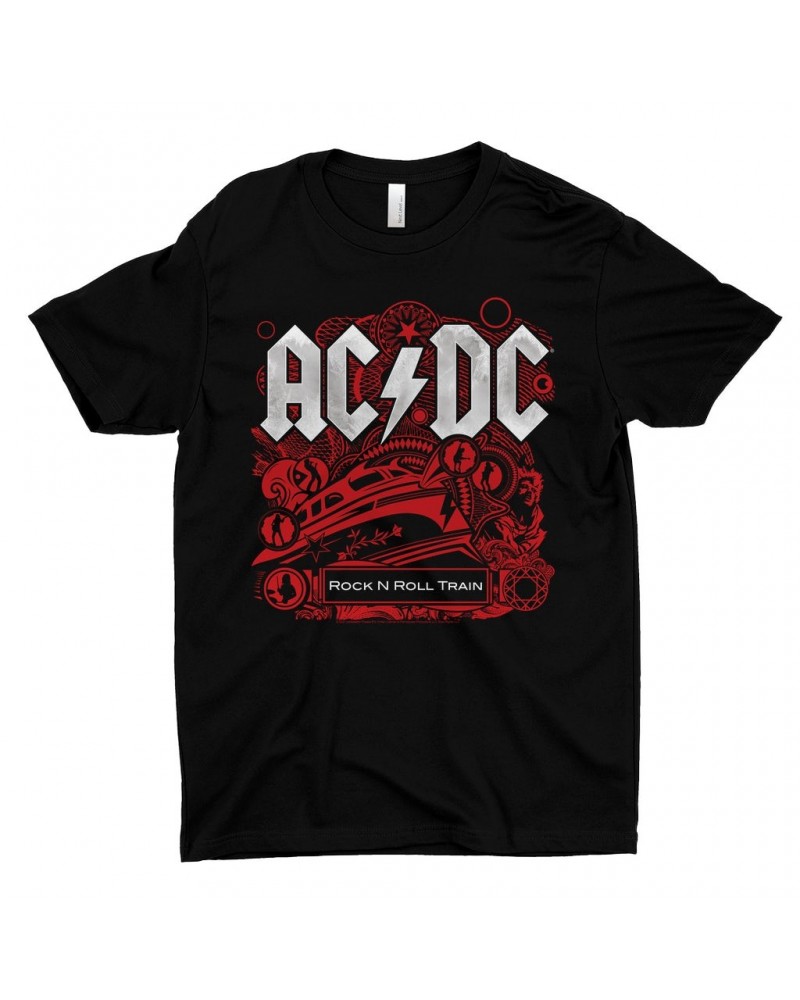 AC/DC T-Shirt | Rock And Roll Train Album Cover Design Shirt $11.48 Shirts