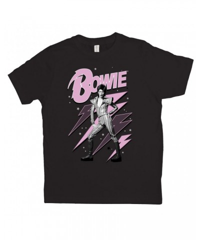 David Bowie Kids T-Shirt | Ziggy Stardust And Lightning Bolts Kids Shirt $6.89 Kids