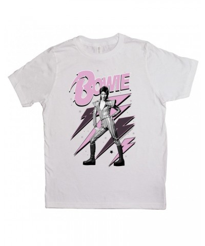 David Bowie Kids T-Shirt | Ziggy Stardust And Lightning Bolts Kids Shirt $6.89 Kids