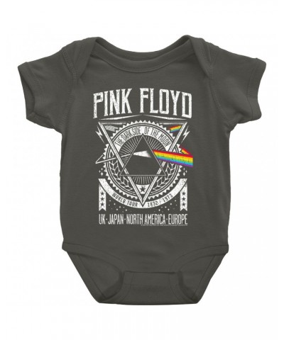 Pink Floyd Baby Short Sleeve Bodysuit | Dark Side Of The Moon World Tour 1972-1973 Bodysuit $8.18 Kids