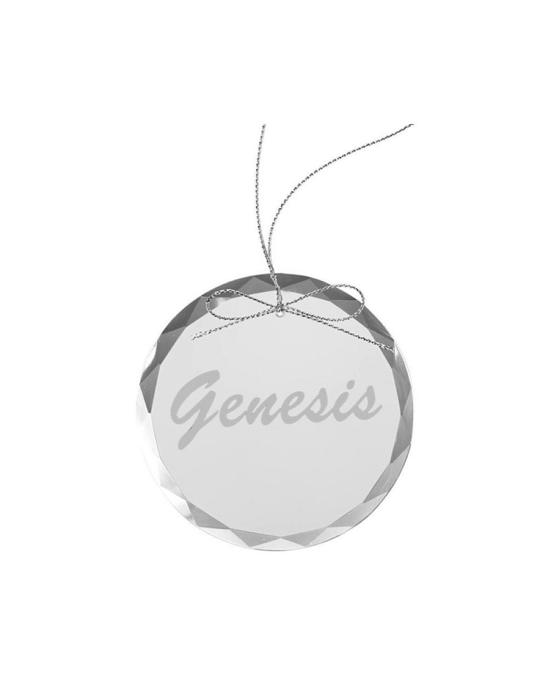 Genesis Circa 80s Logo Round Laser-Etched Glass Ornament $6.08 Decor