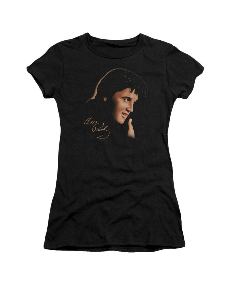 Elvis Presley Juniors Shirt | WARM PORTRAIT Juniors T Shirt $6.97 Shirts