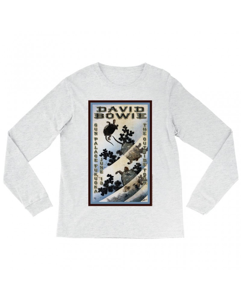 David Bowie Long Sleeve Shirt | The Outside Tour Japan Concert Poster Shirt $9.58 Shirts