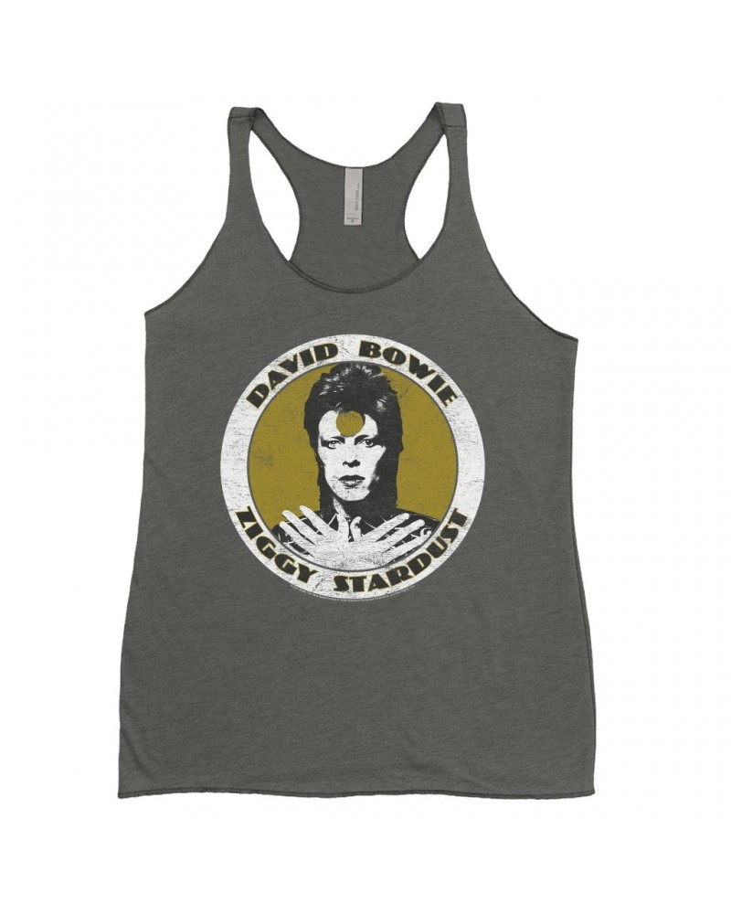 David Bowie Ladies' Tank Top | Golden Bowie As Ziggy Stardust Shirt $14.48 Shirts