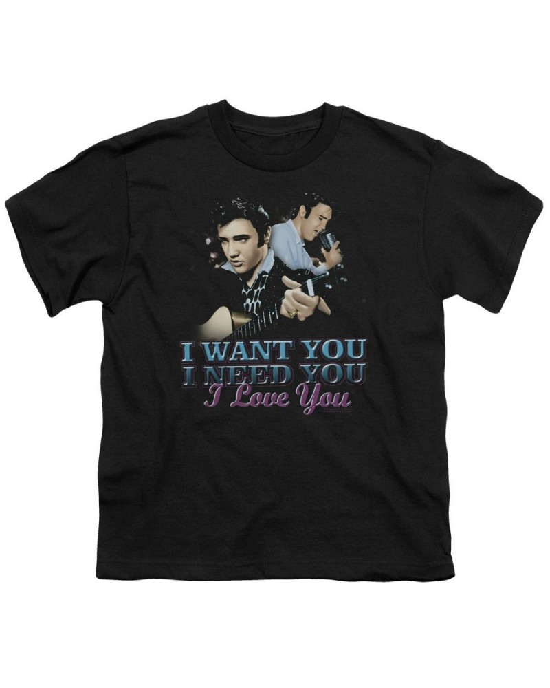 Elvis Presley Youth Tee | I WANT YOU Youth T Shirt $6.30 Kids