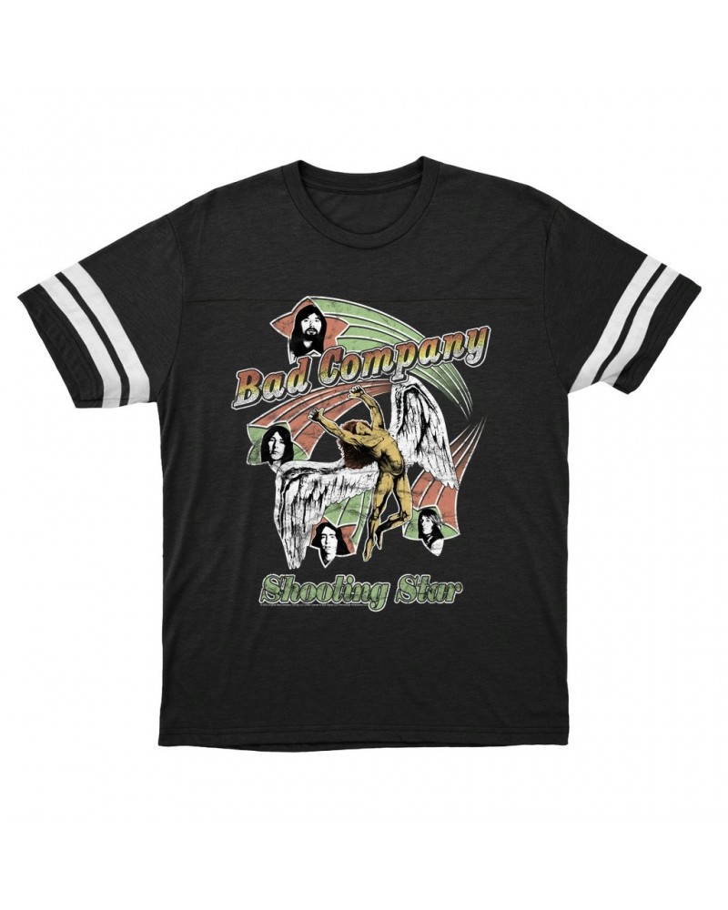 Bad Company T-Shirt | Retro Shooting Star '75 Distressed Football Shirt $13.18 Shirts